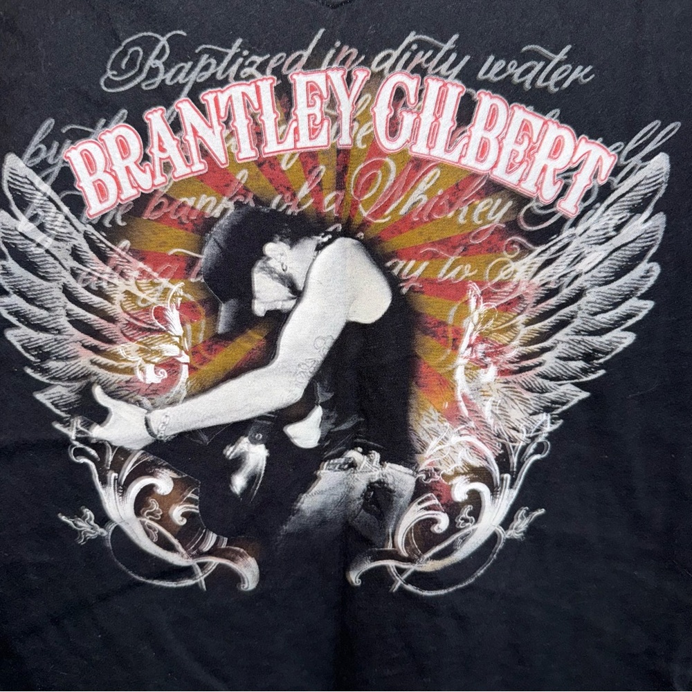 Bay Island Sportswear women’s size XL Brantley Gilbert Concert Tshirt black - Picture 2 of 4